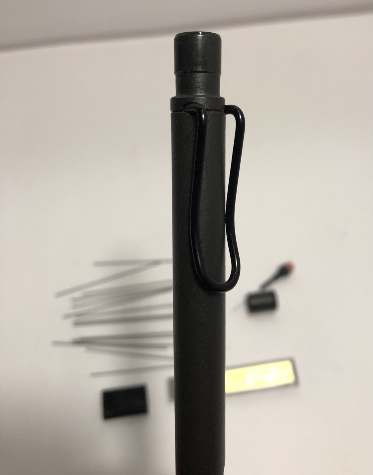 Vintage Lamy Safari Push Mechanism Pencil (0.5 mm) Gray Black clip W Germany