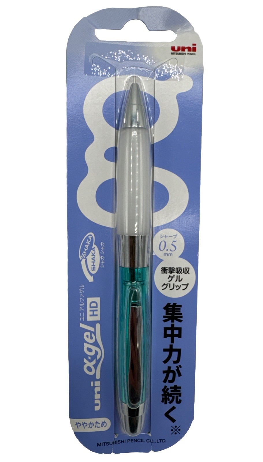 M5618GG1PC.6 Uni Aha Gel Hd Shaka Shaker 0.5Mm Mechanical Pencil Chrome Green F