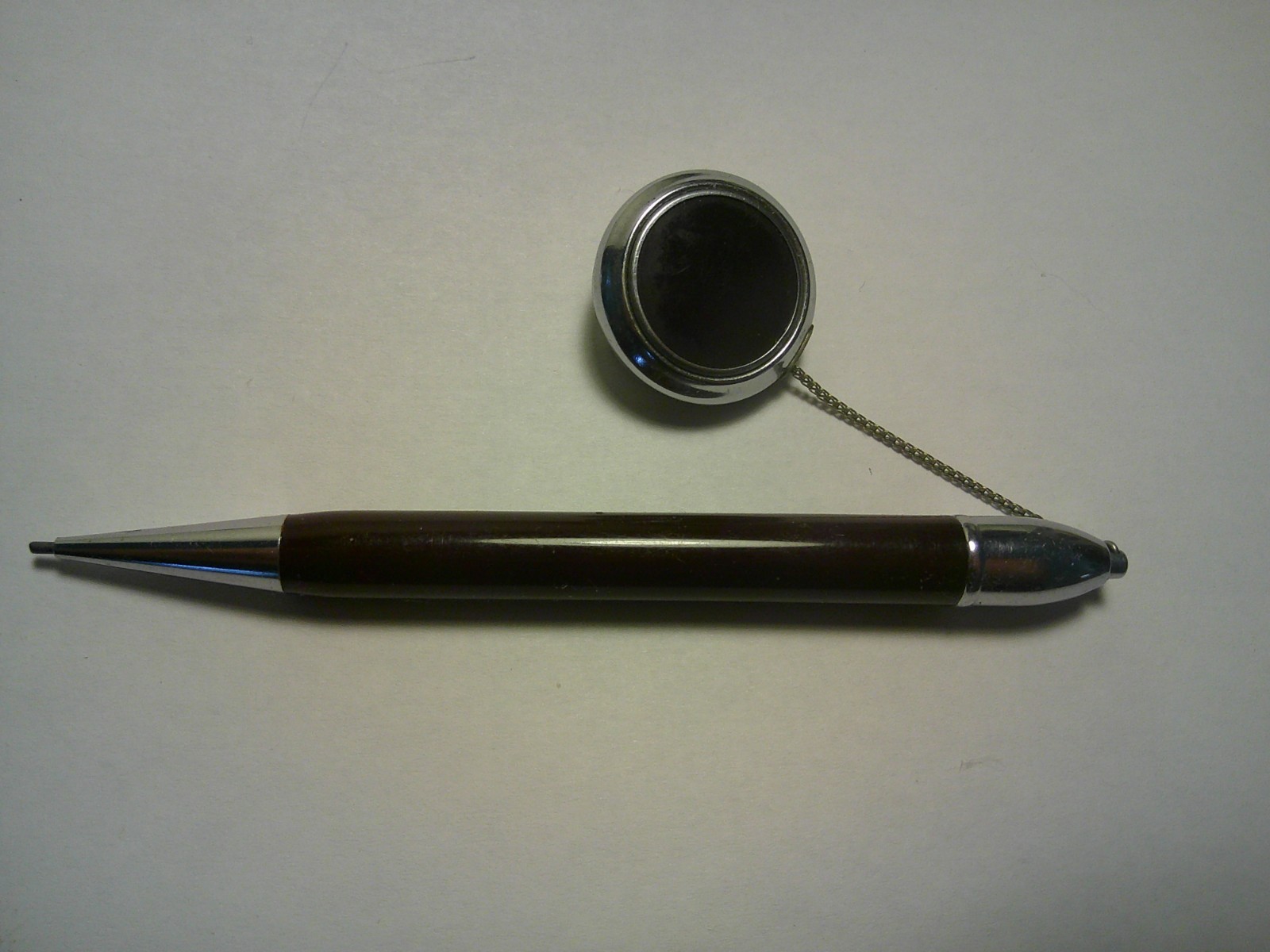 Unusual Vtg Retracting Chain Pin Antique Mechanical Golf Pencil VVGC Rare