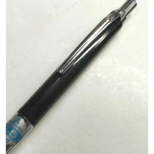 Mitsubishi Pencil Double Knock Mechanical Pencil Black Silver Unused From JAPAN◎