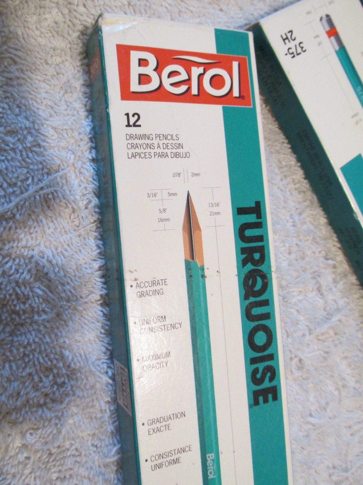 5 boxes NOS Vintage Lot Berol Turquoise Eagle Drawing Pencils 12 EACH BOX (60)