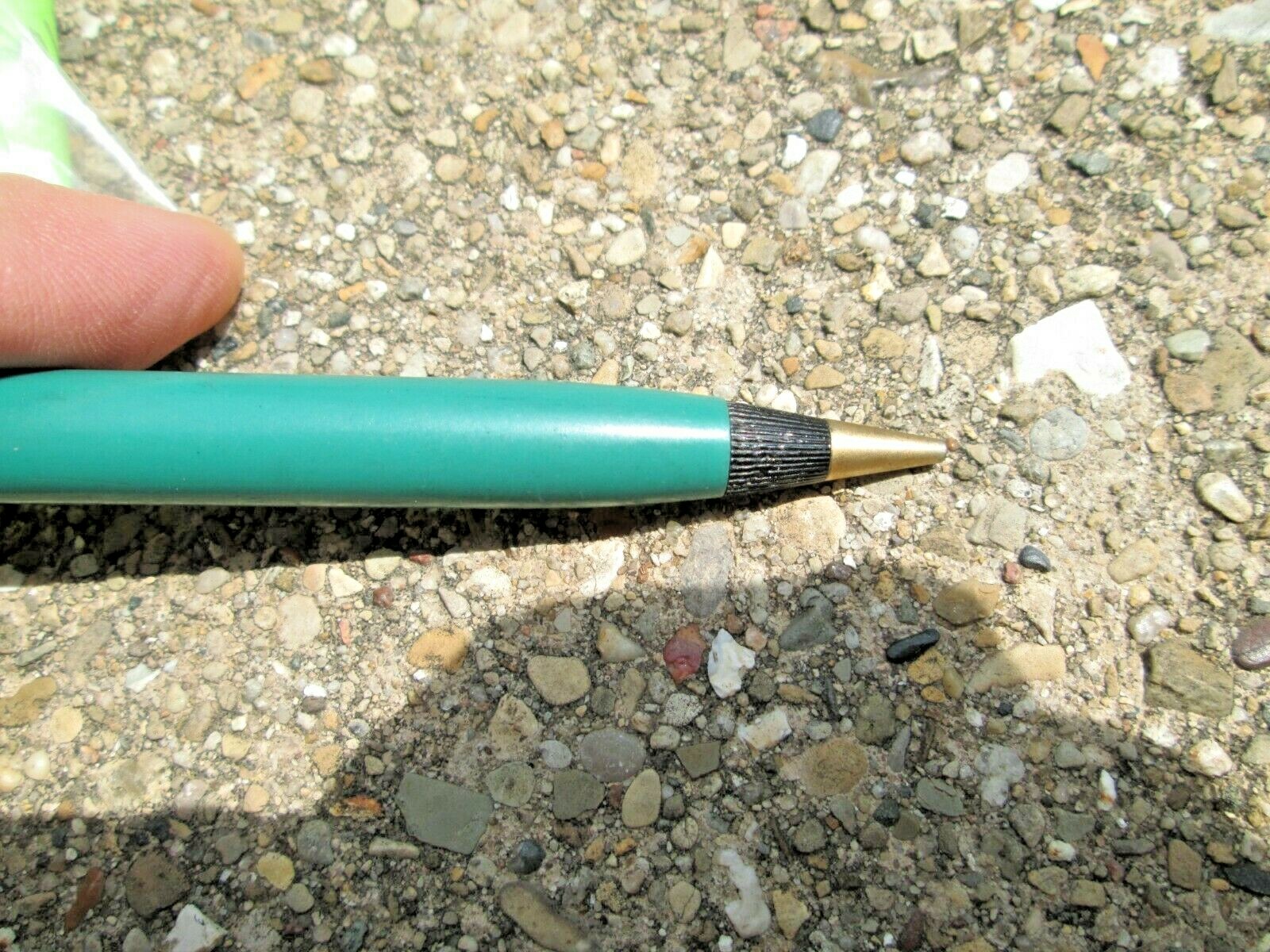Vintage Wearever USA Mechanical Pencil Gold tone Cap Green Plastic Body