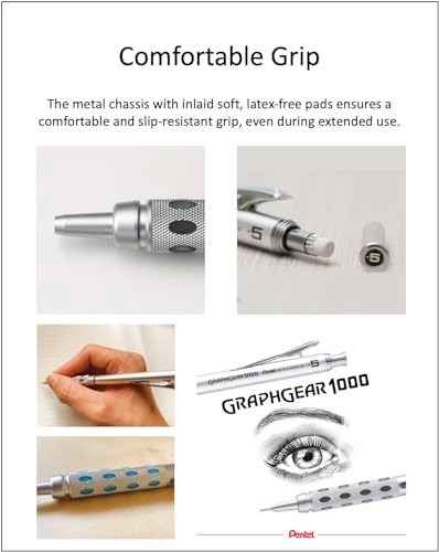 Mechanical Drafting Pencil Set – 0.3mm to 0.9mm, Quality Case Included, Art & De