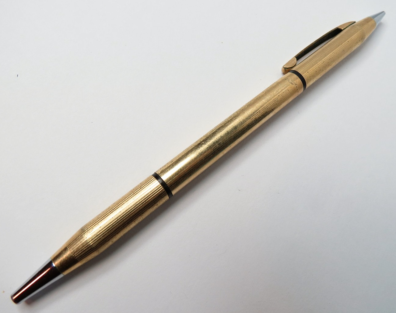 VINTAGE GARLAND 12K GOLD FILLED BALL POINT DOUBLE PENCIL PEN W/ BOX