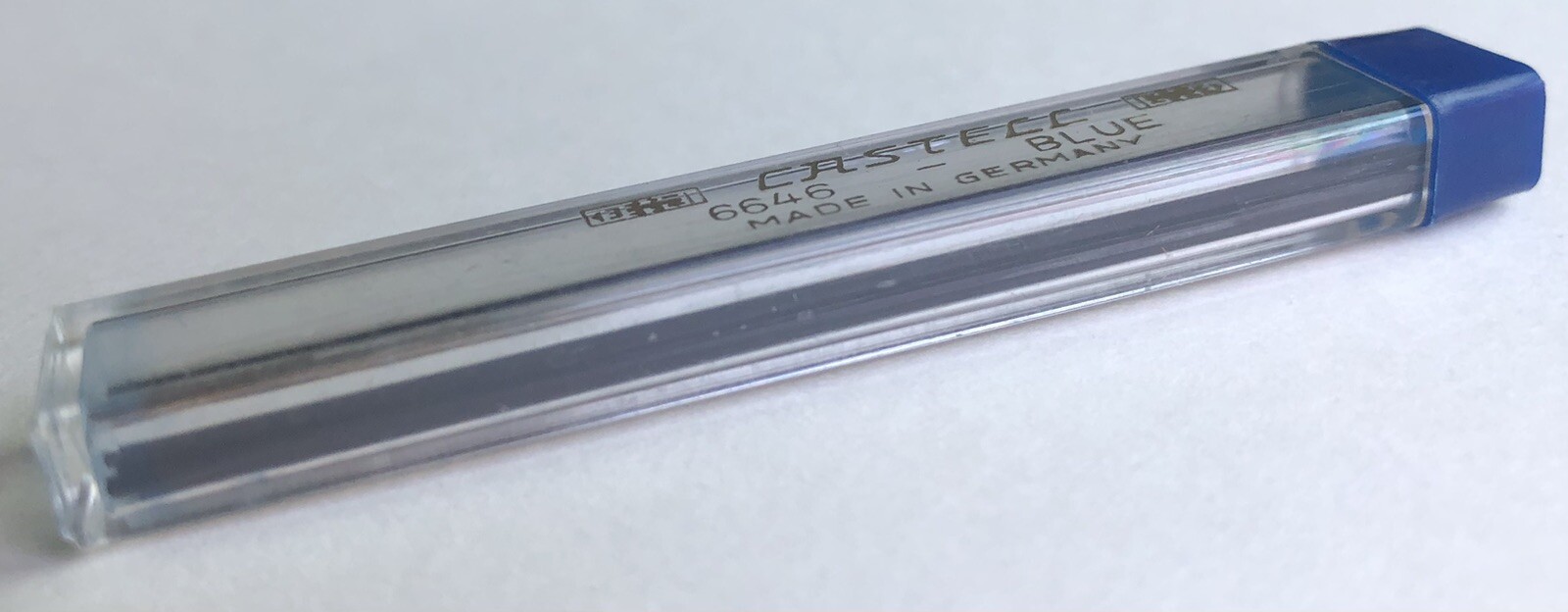 Vintage A. W. FABER Mechanical Pencil Lead Blue .9mm 2.75″ NOS 9pk Tube Germany