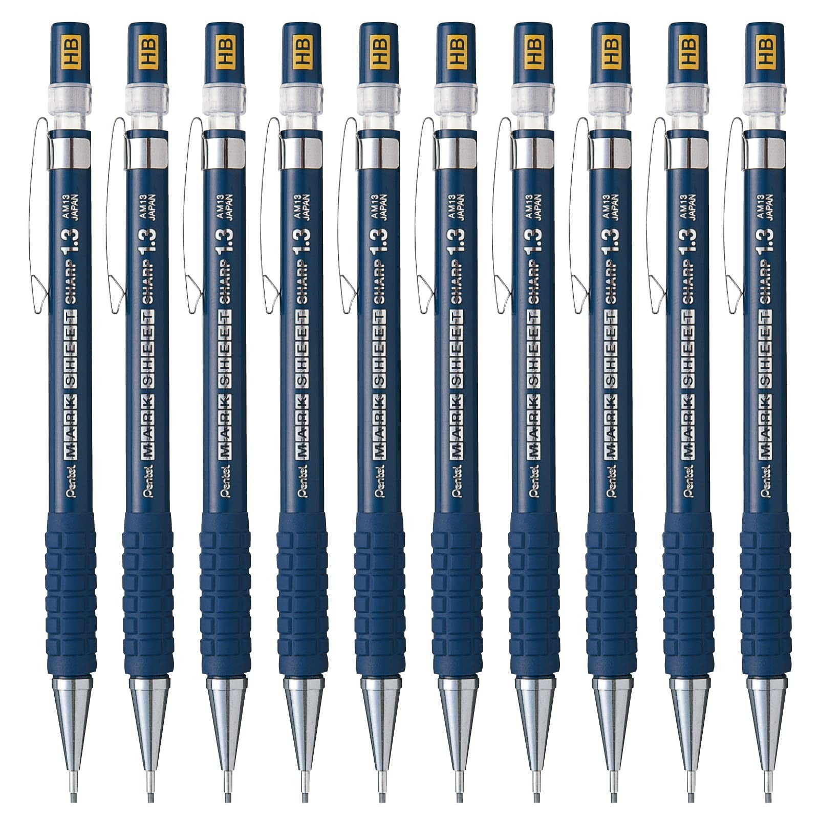 Pentel Sharp Pen Mark Sheet Set 10 Pieces Thick 1.3mm Core HB Writing Instrument