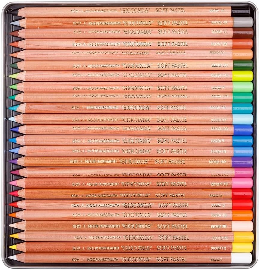 Koh-I-Noor Artist’s Soft Pastel Pencils (Set 24 Count (Pack of 1), Assorted