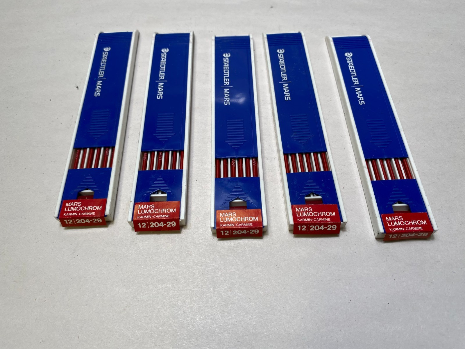 Staedtler Mars NOS lot of 5 LEAD 12/204-29 RED