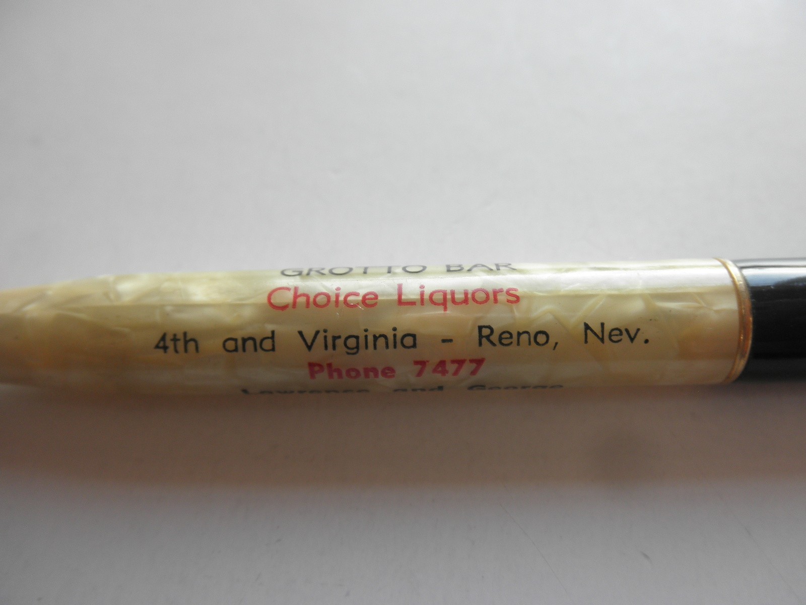 Reno Nevada -Grotto Bar -Mechanical Pencil Ritepoint Vintage