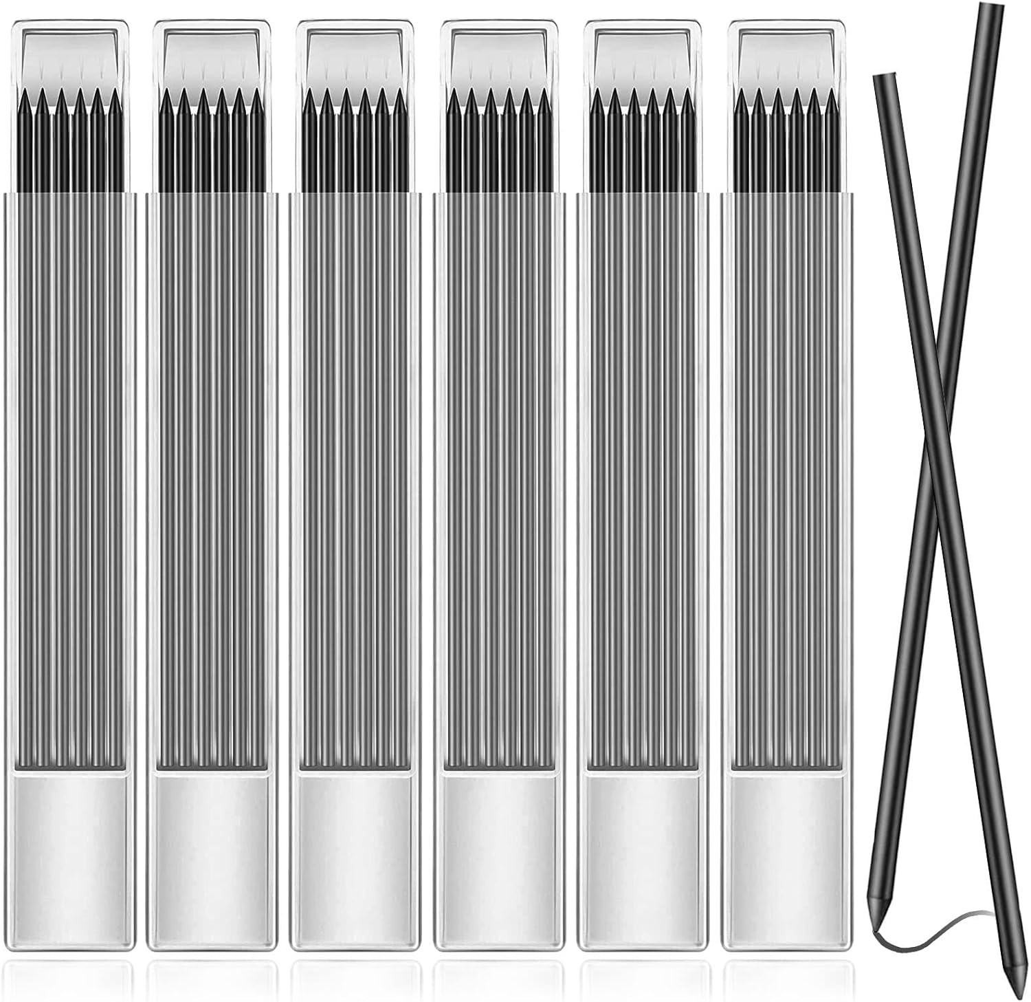 36 Pcs 2.8Mm Pencil Lead Refills for Carpenter Pencil Solid Deep Hole Mechanical