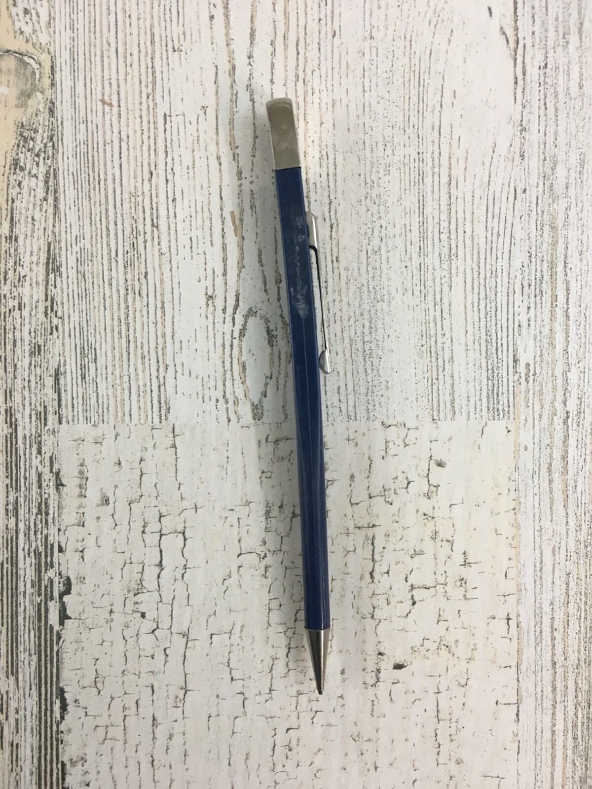 Vintage Slencil Flat Mechanical Pencil Blue