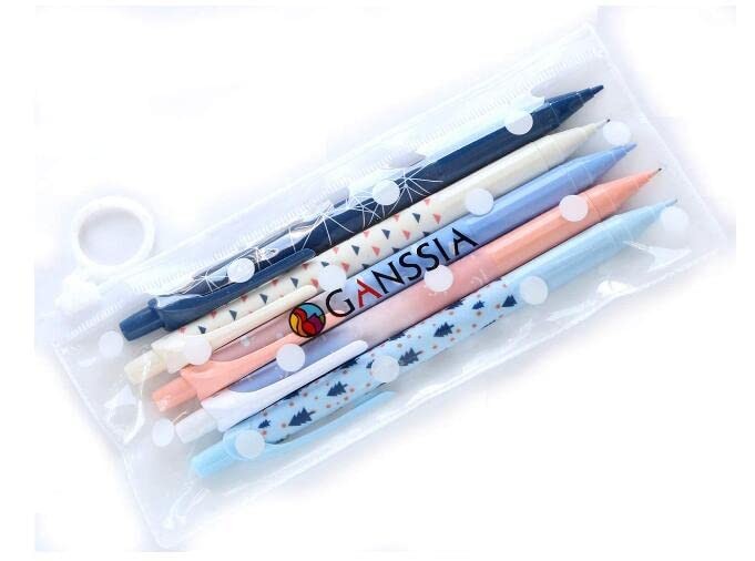 Blue Series Mechanical Pencils, Black Lead 0.7mm Point Automatic Pencil for d…