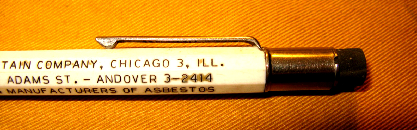 VTG. 76 WHITE JUMBO AUTOPOINT 1.1 MM MECHANICAL PENCIL W/SALL MOUNTAIN CO.