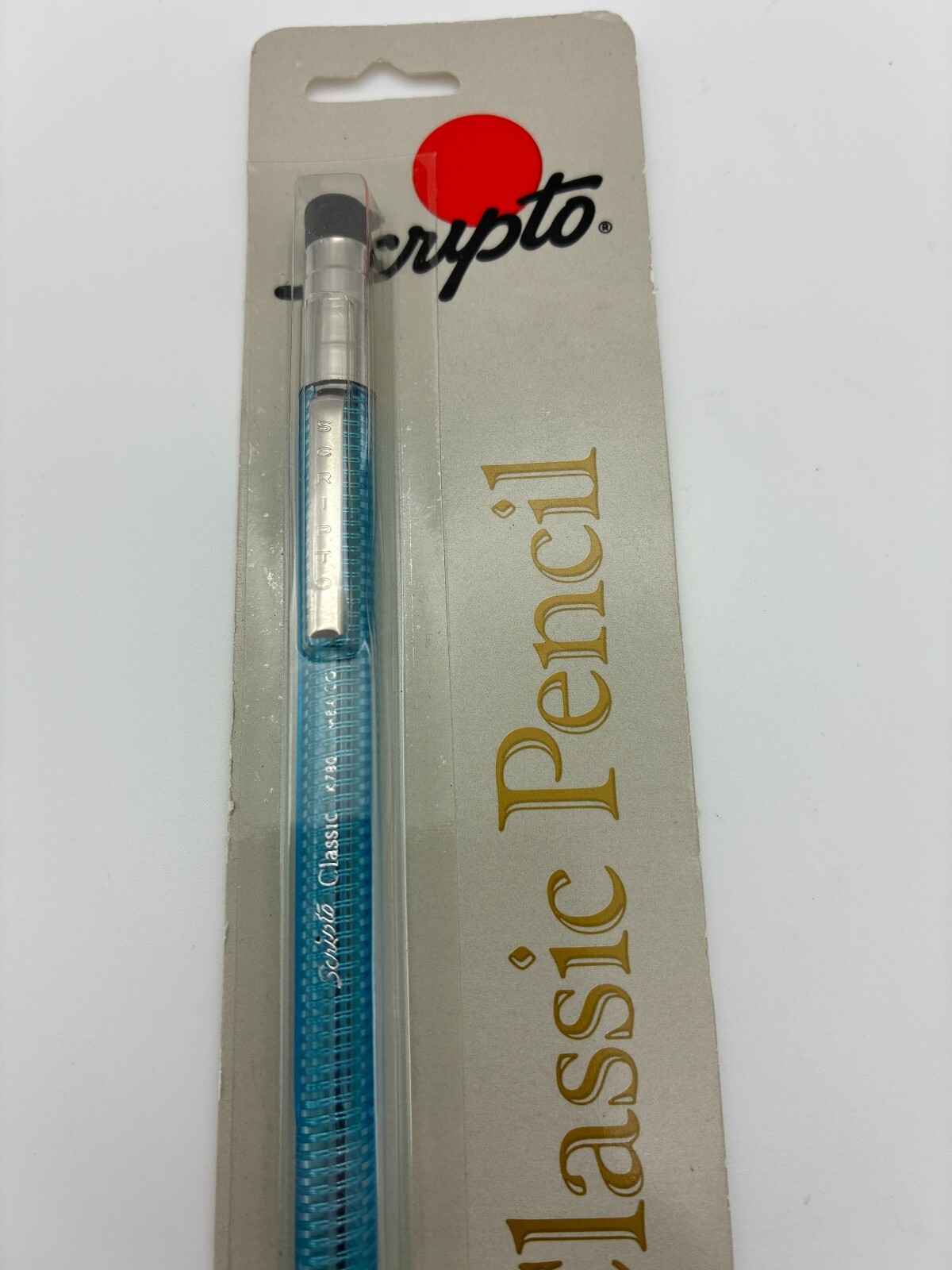 Vintage SCRIPTO Classic K780 Translucent Mechanical Pencil Blue 1989 Twist