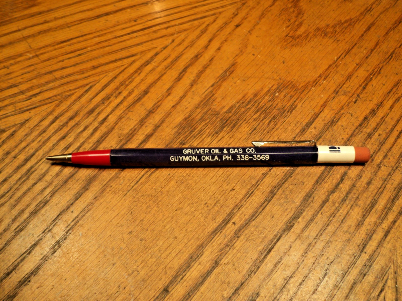 Vintage Durolite Mechanical Pencil Gruver Oil & Gas Co 5-58″ Long USA
