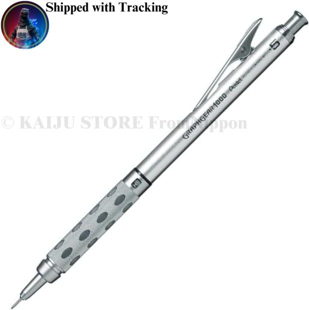 Pentel Graph Gear 1000 PG1015 0.5mm Mechanical Pencil Silver