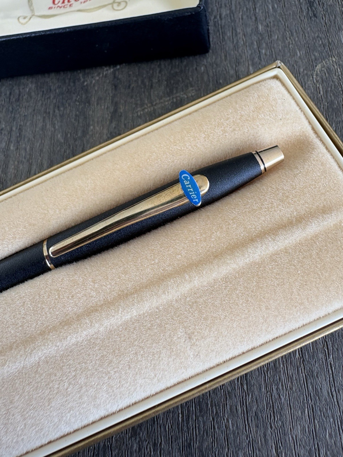 Cross Classic Black 2503 Carrier Advertising (stick on) Pencil In Box NOS 1982