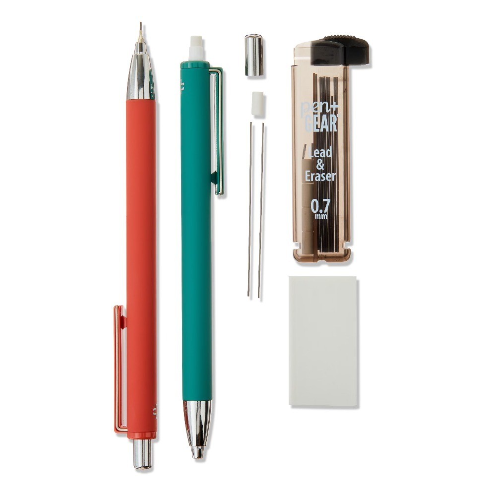 0.7mm Mechanical Pencil 5-Pack with Case for School Office Drafting