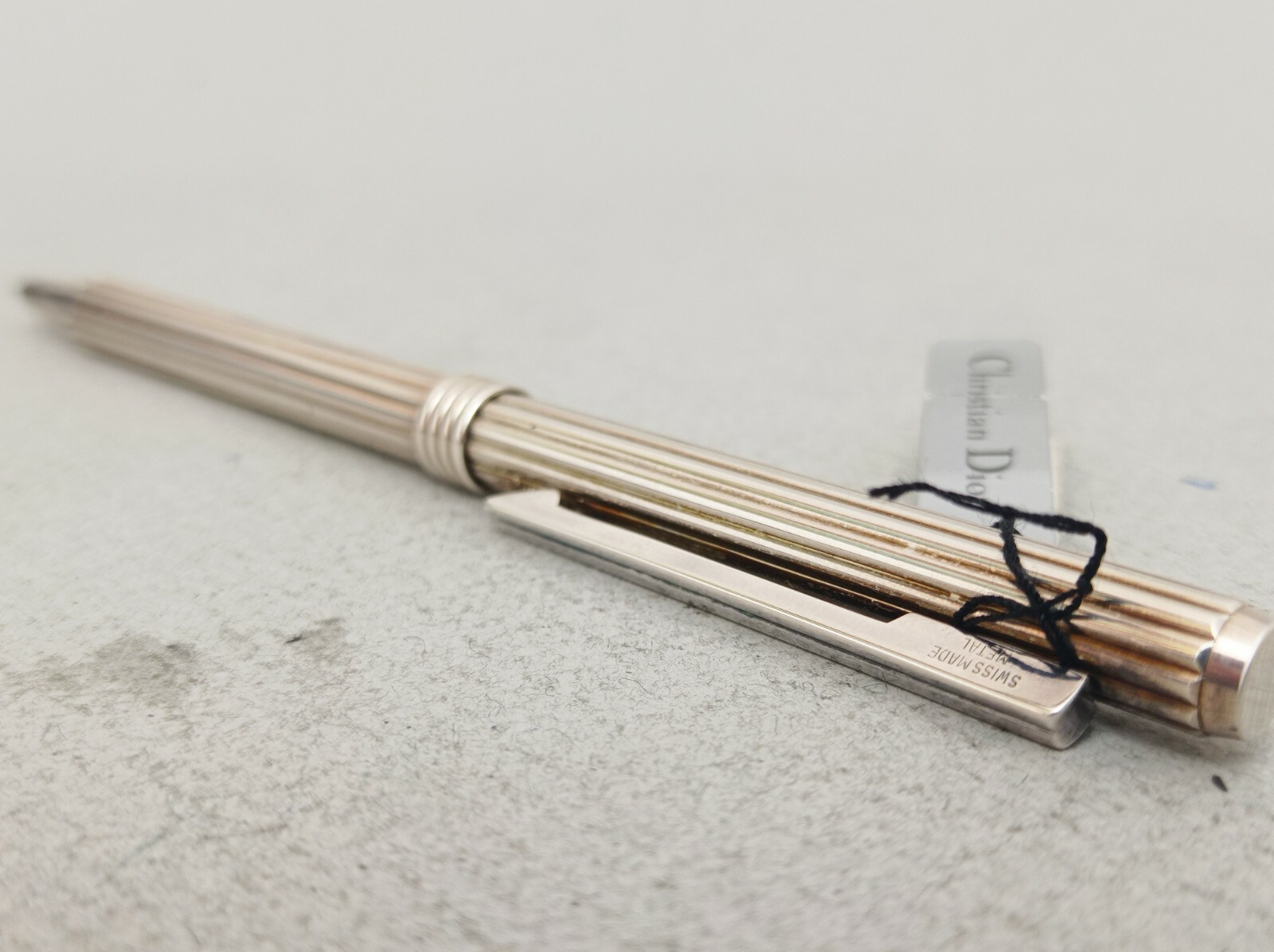 Christian Dior 925 Sterling Silver Mechanical Pencil 0.7mm Unused Boxed Rare 80s