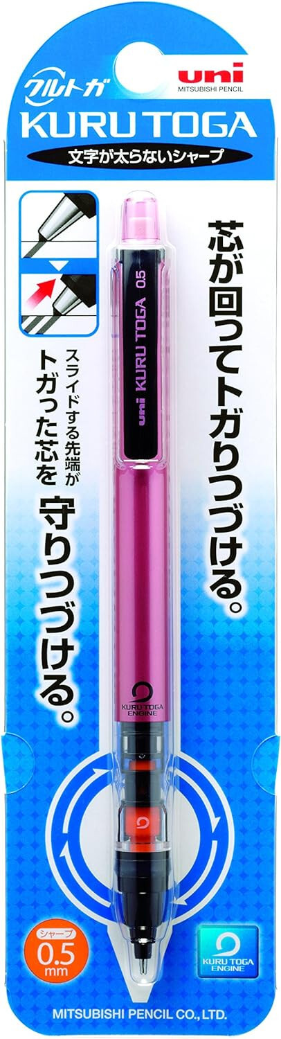Mitsubishi Kuru Toga 0.5mm Sharp Roulette Model M54521P.13 Pink from Japan
