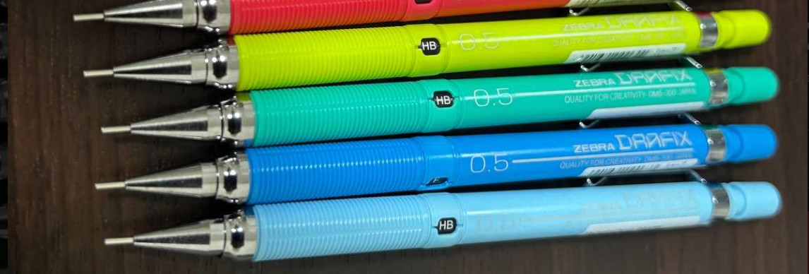 Zebra Drafix Mechanical Pencil 0.5mm 9 Pack Overseas Limited Edition Colors New