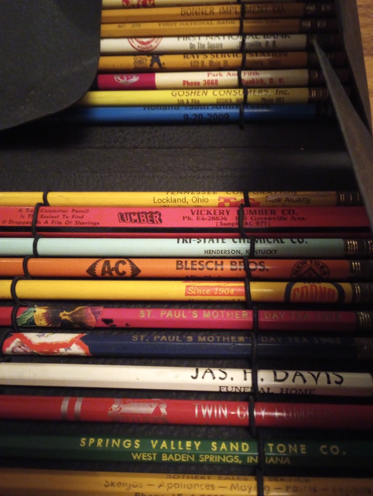24 UNUSED Salesmans Sample Advertising Pencils In Case Allis Chalmers Holland IN