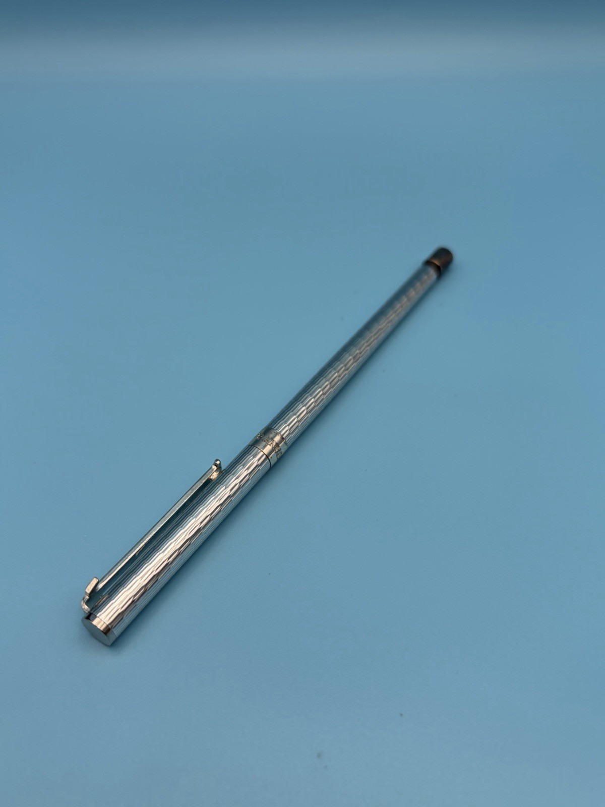 Used Vintage Tiffany & Co T-clip Mechanical pencil Textured Pattern Ladies Rare
