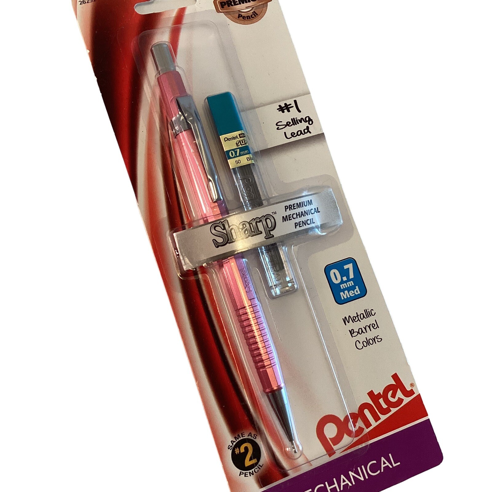 Pentel Sharp P207 0.7mm Drafting Premium Mechanical Pencil Metallic Pink Barrel