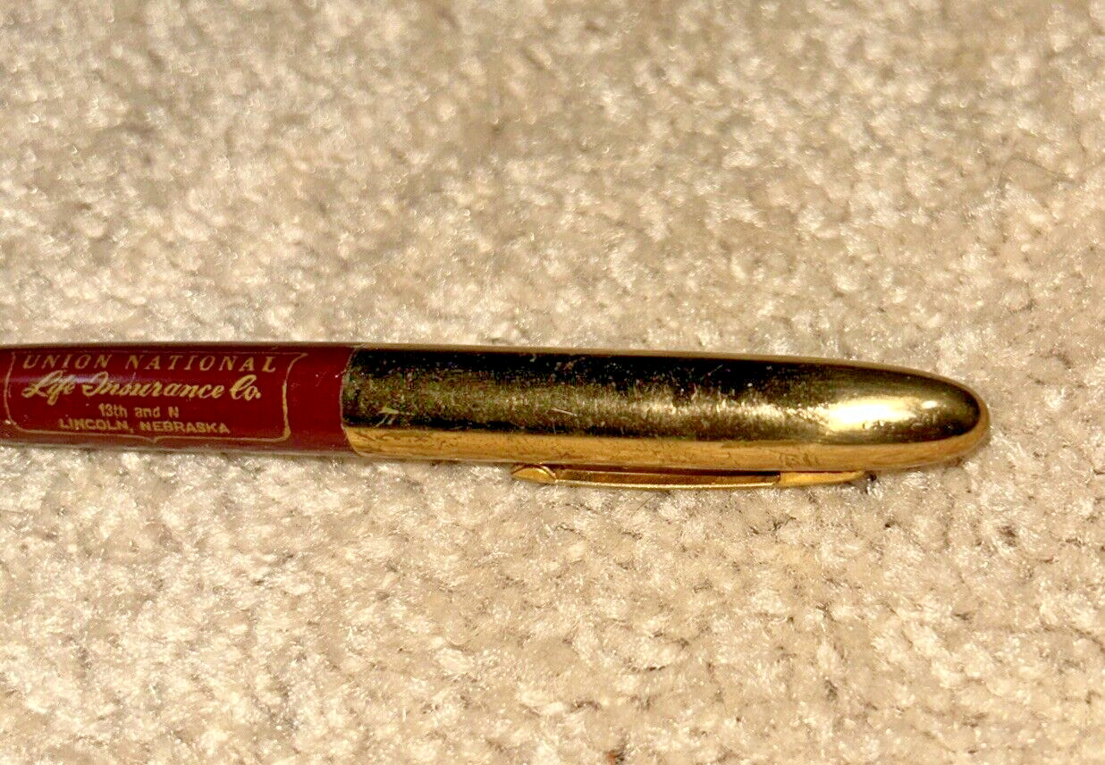 Vintage UNION NATIONAL LIFE INSURANCE MeChanical Pencil LINCOLN NEBRASKA