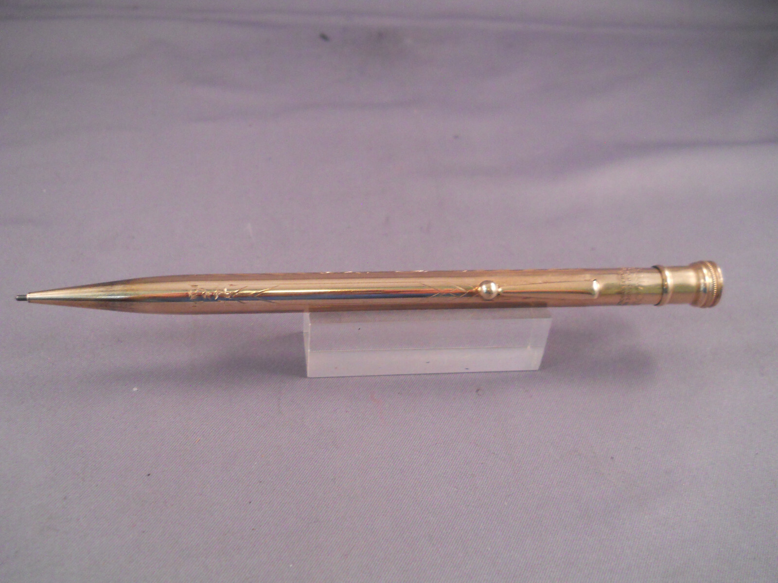 Redipoint Vintage Rolled Gold l.lmm Pencil –working—HAND ENGRAVED
