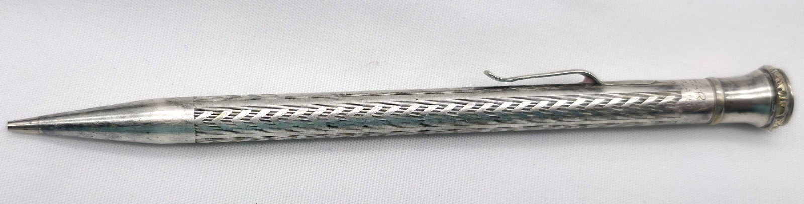 Antique Triple Plated Silver Case Wahl Eversharp Mechanical Pencil
