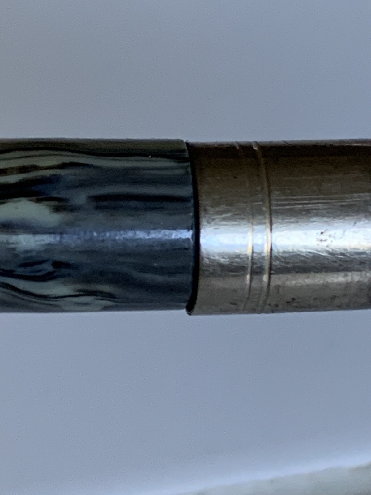 Mechanical Pencil 14K Gold Plated Gray and Cream Marbled Unbranded 5.25”