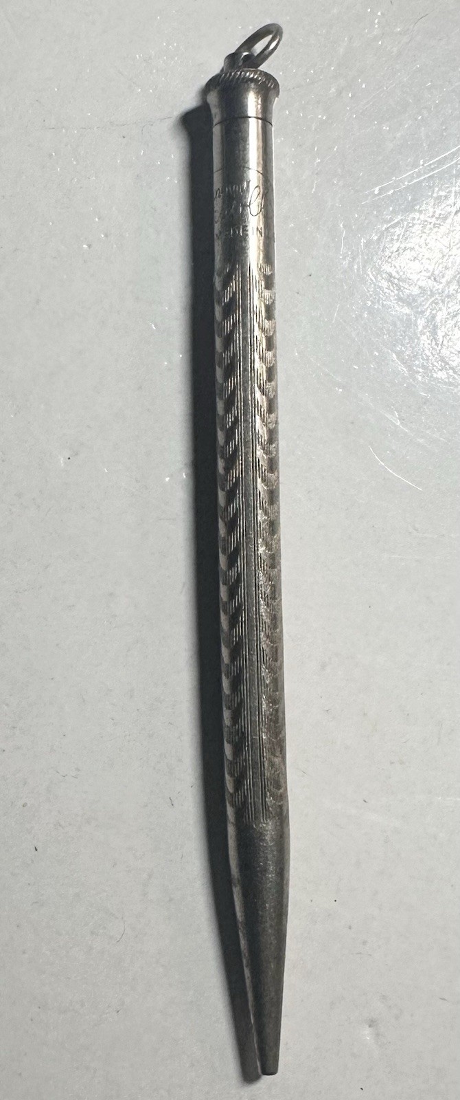 Vintage Ingersoll Redipoint Silver Ring Top Mechanical Pencil 1920s Fob