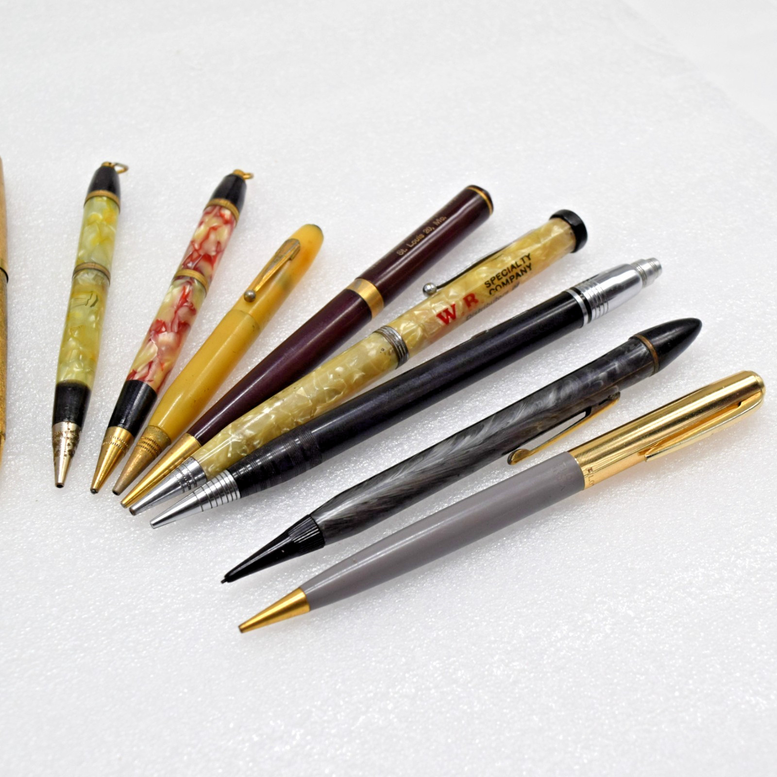 17 Vintage Mechanical Pencil Lot Ritepoint Quickpoint Fineline Pilot Roller Rule