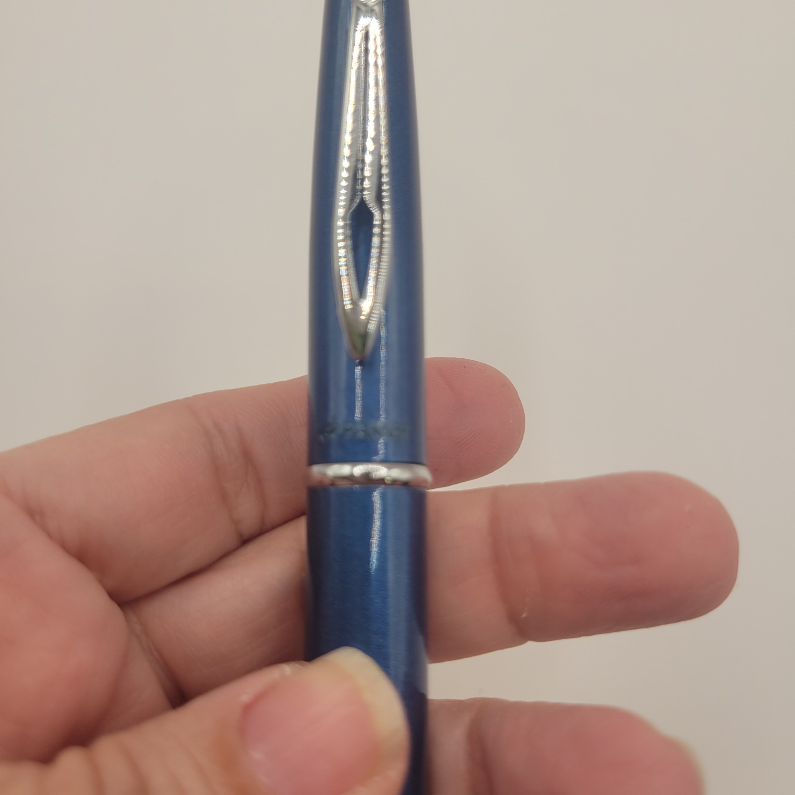 Vintage Parker Blue Chrome Silver Mechanical Pencil Works