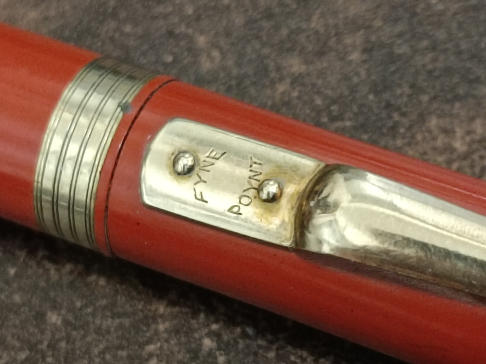 ANTIQUE SWAN MABIE TODD & CO. FYNE POYNT PENCIL RED HARD RUBBER 1920’s OVERSIZE