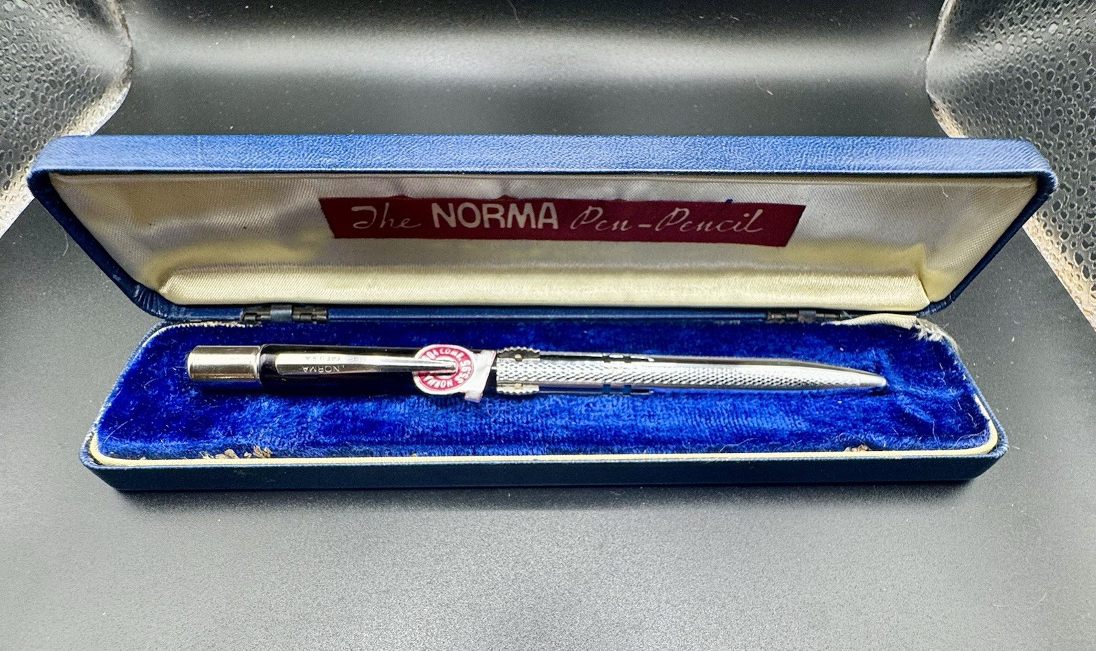 Vintage Norma Multi Color Pen-Pencil Black Enamel /Chrome -Works – Box/Price tag