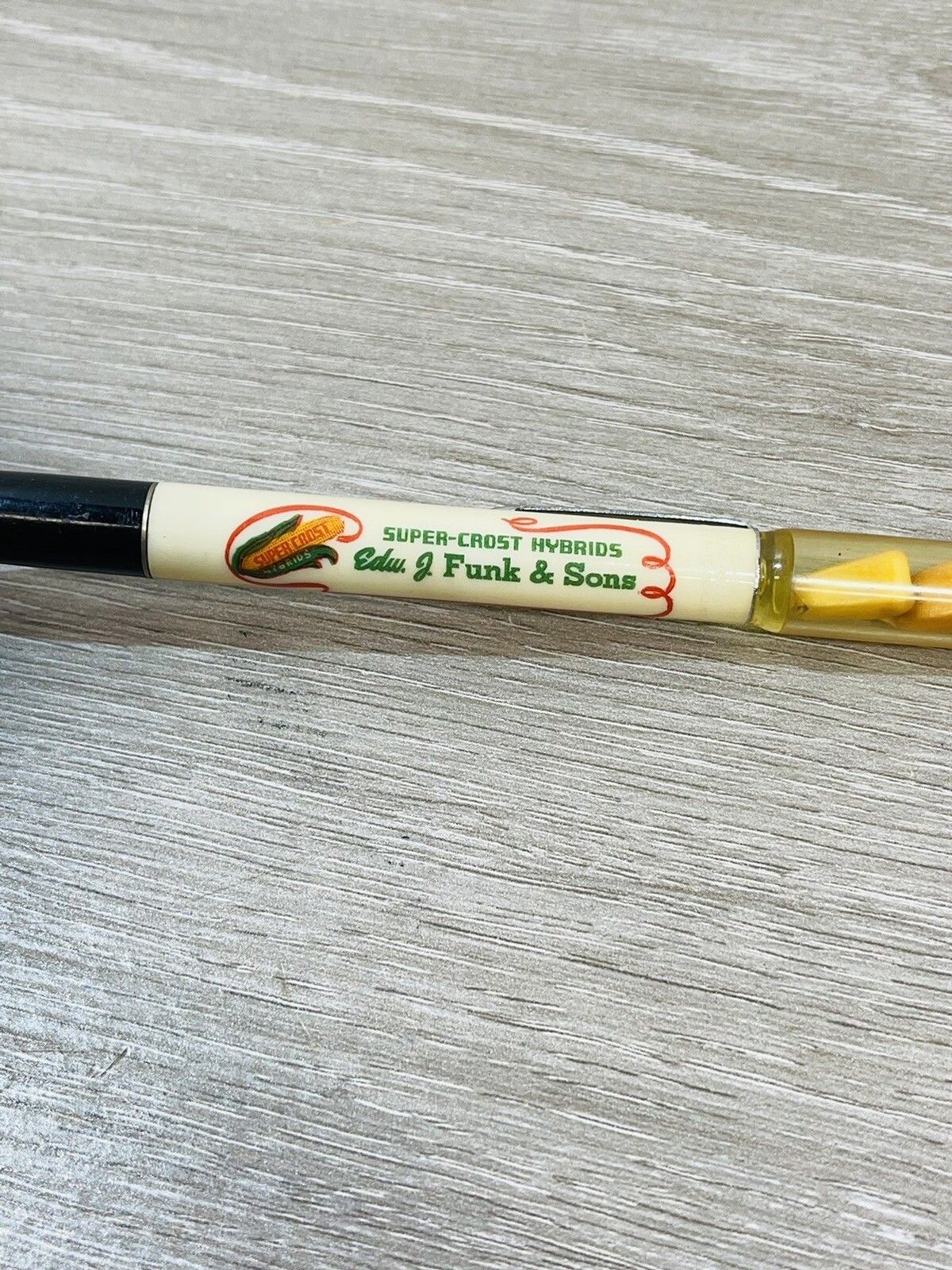 Rare Vtg Super Crost Hybrids Corn Ritepoint Mechanical Pencil Sample Display Top