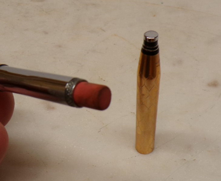 UNIQUE Design Working Cross Mechanical Pencil In Brown Case 1/20 14K Gold Fill