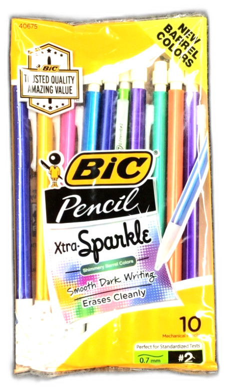 BIC Xtra-Sparkle Mechanical Pencil 0.7mm #2 Pack of 3 New