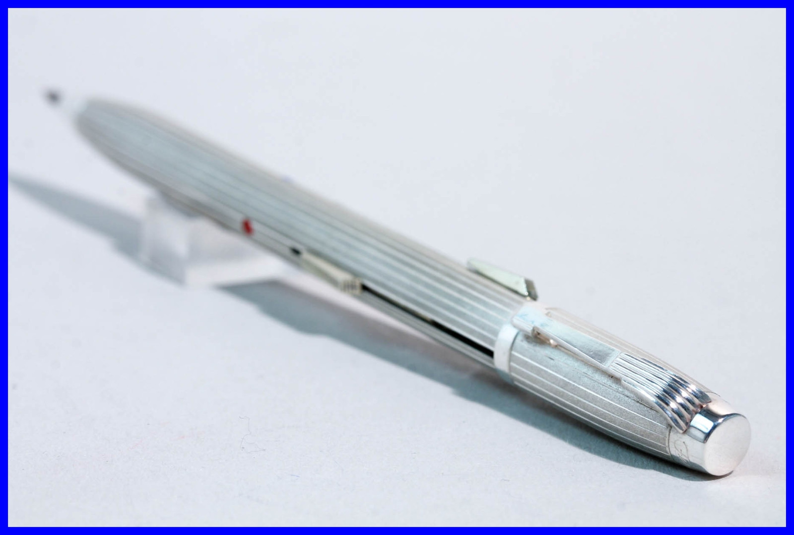 Fend Super Norma Matt-Silvered 2 Color Pen 1950s with Papers & Box