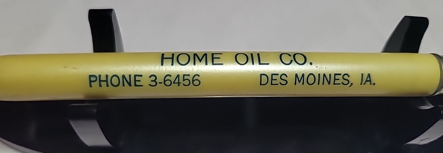 VTG Riteograph Mechanical Pencil First Gas No Sas Home Oil Co. Des Moines IA A87