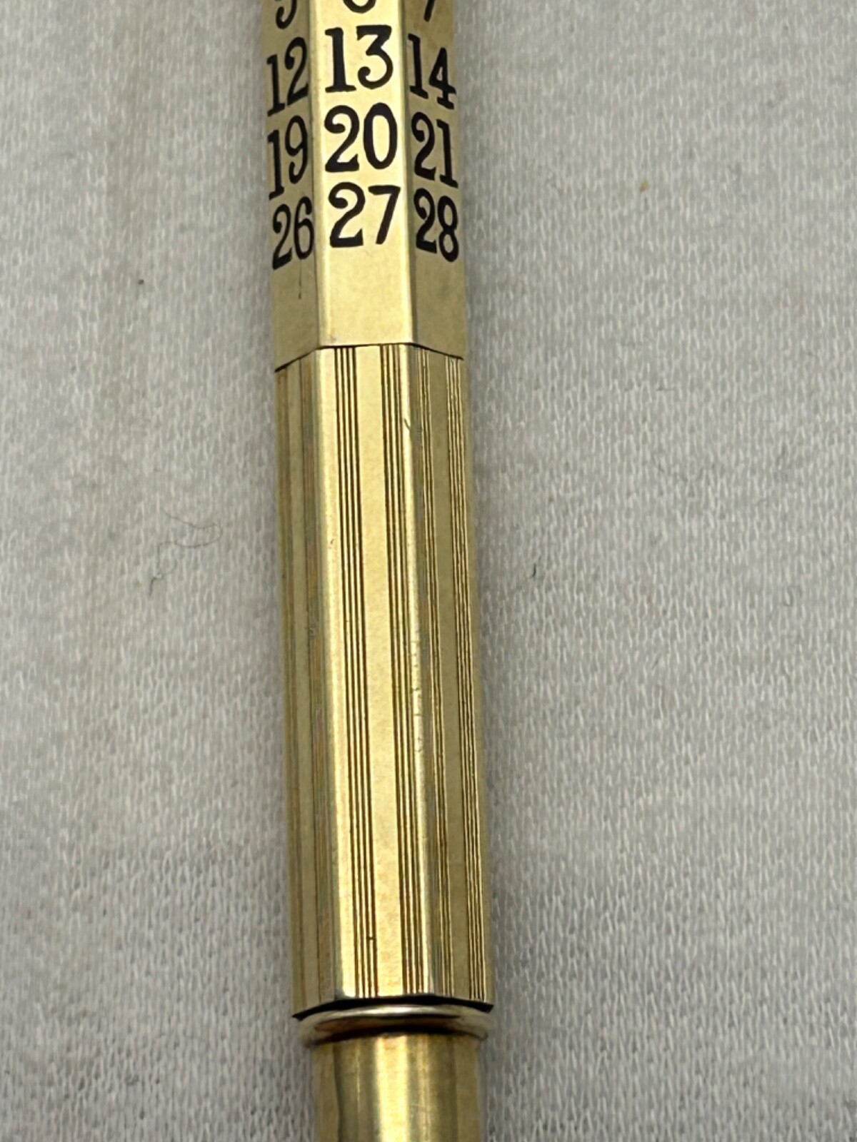 Perpatual Calendar 14K Solid Gold Pencil-Exc. Condition