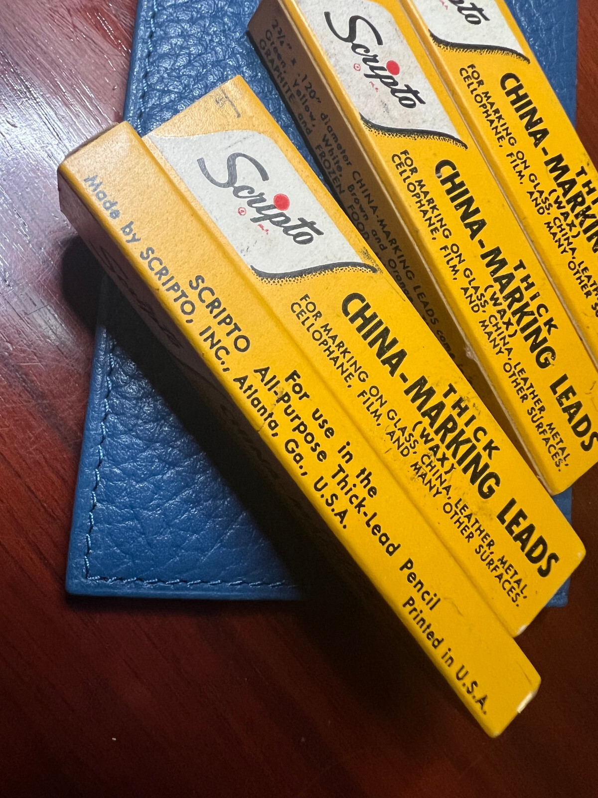 1 BOX OF VINTAGE SCRIPTO MARKING WAX LEADS FOR GLASS AND OTHER TEXTURES