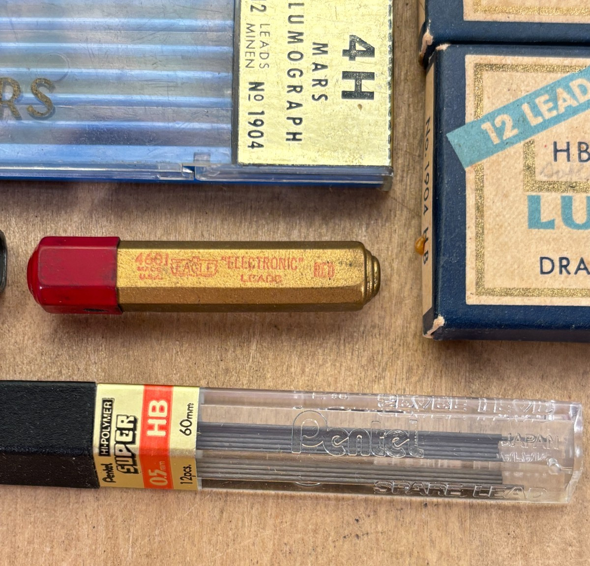 Mixed Lot Vtg Pencil Leads Partial and Mixed Boxes, Koh-I-Noor, Staedtler, Eagle