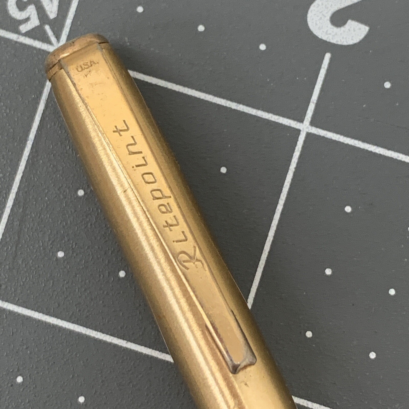 Vintage Ritepoint Mechanical Pencil Gold Advertising Sentinel Federal Loans