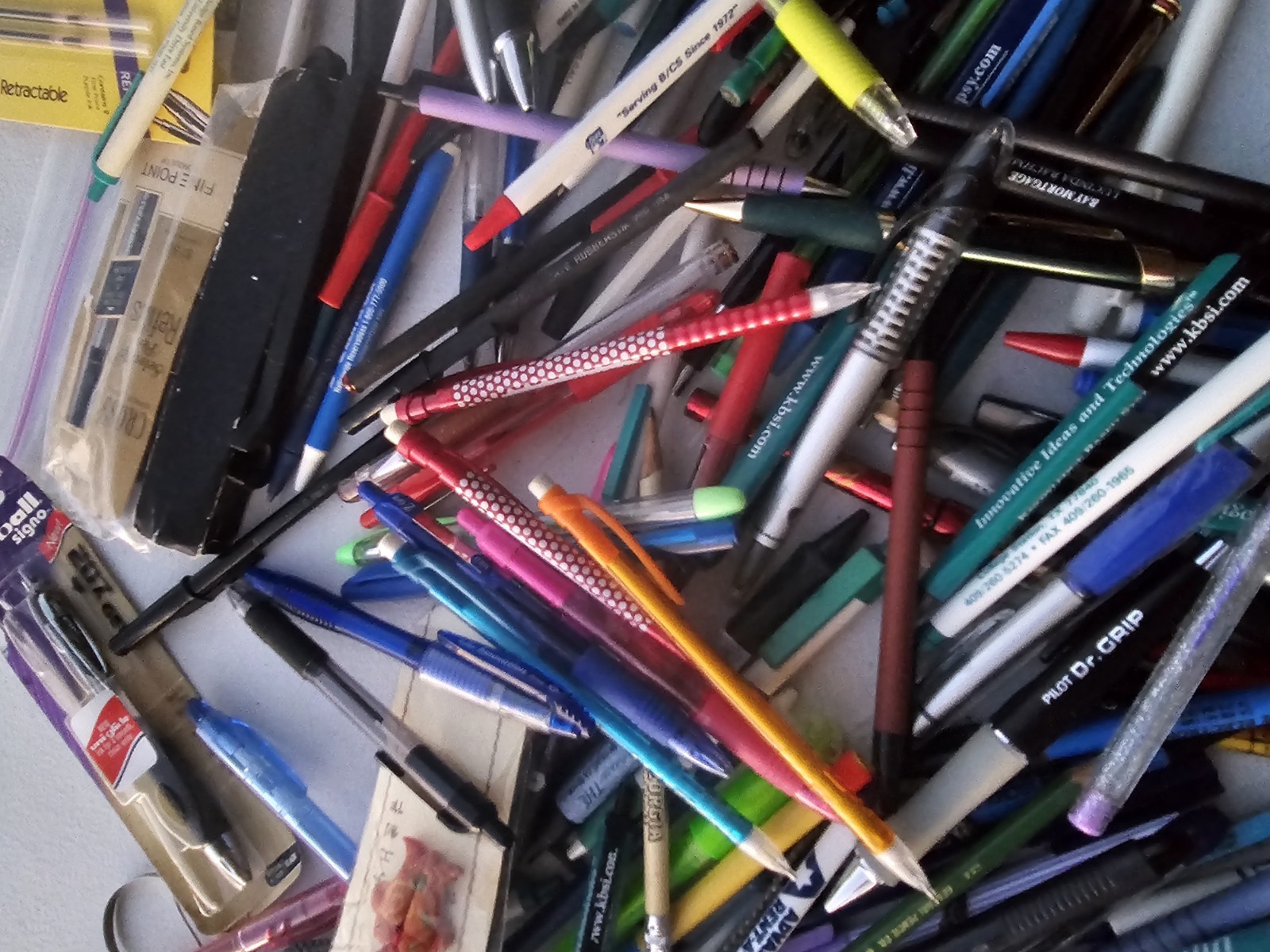Mechanical Pencils & Pens Advertisement HUGE LOT Click NOS Vintage 1970s To 00s