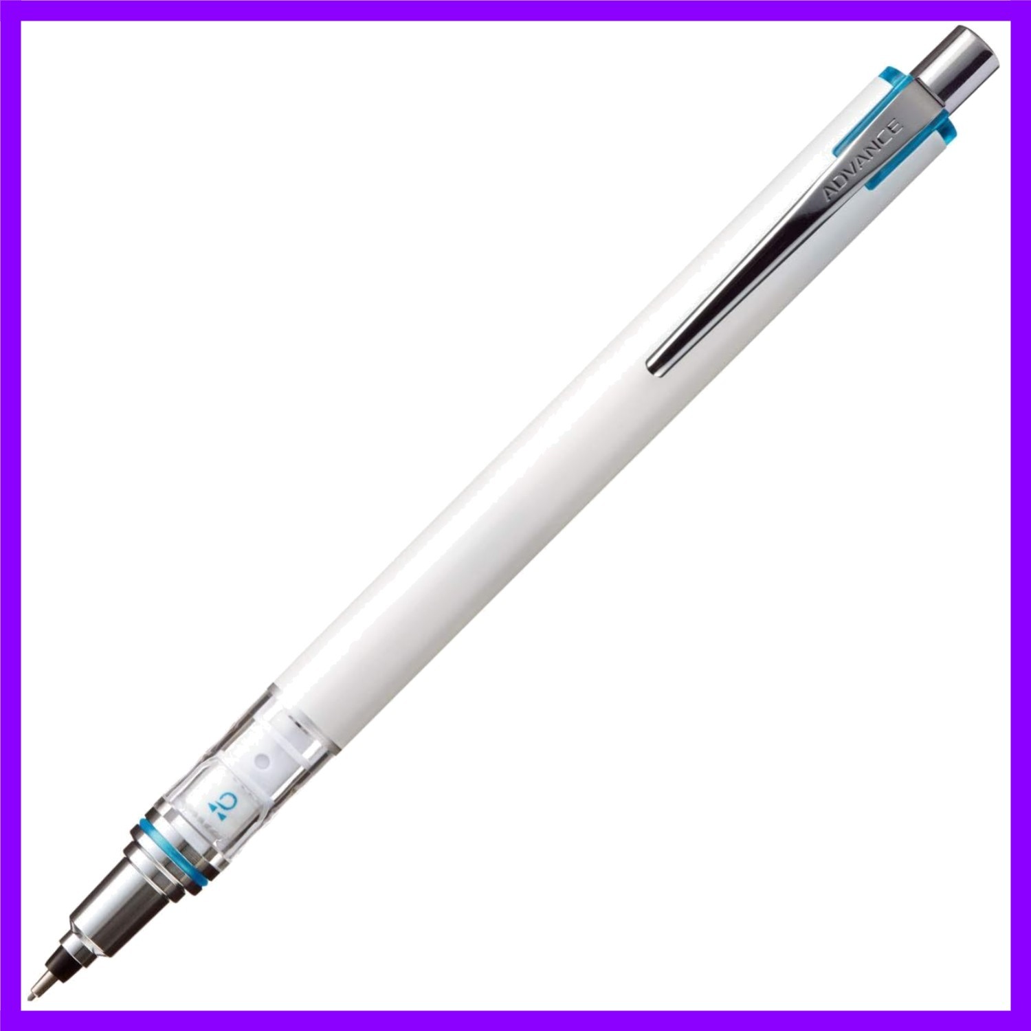 Uni Mechanical Pencil, Kuru Toga Advance, 0.7mm, White (M75591P.1)