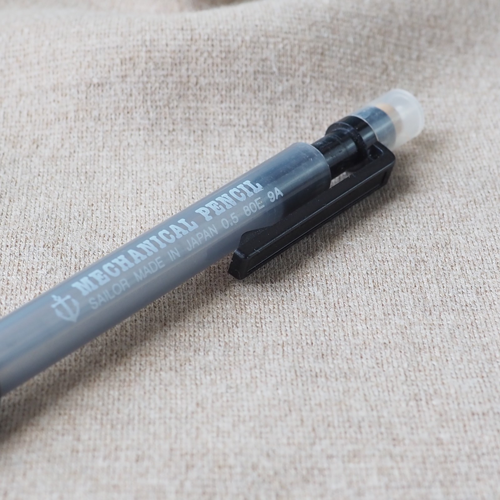 Vintage Sailor Mechanical Pencil 0.5mm Smoked Clear Anchor Logo 1970-1980s