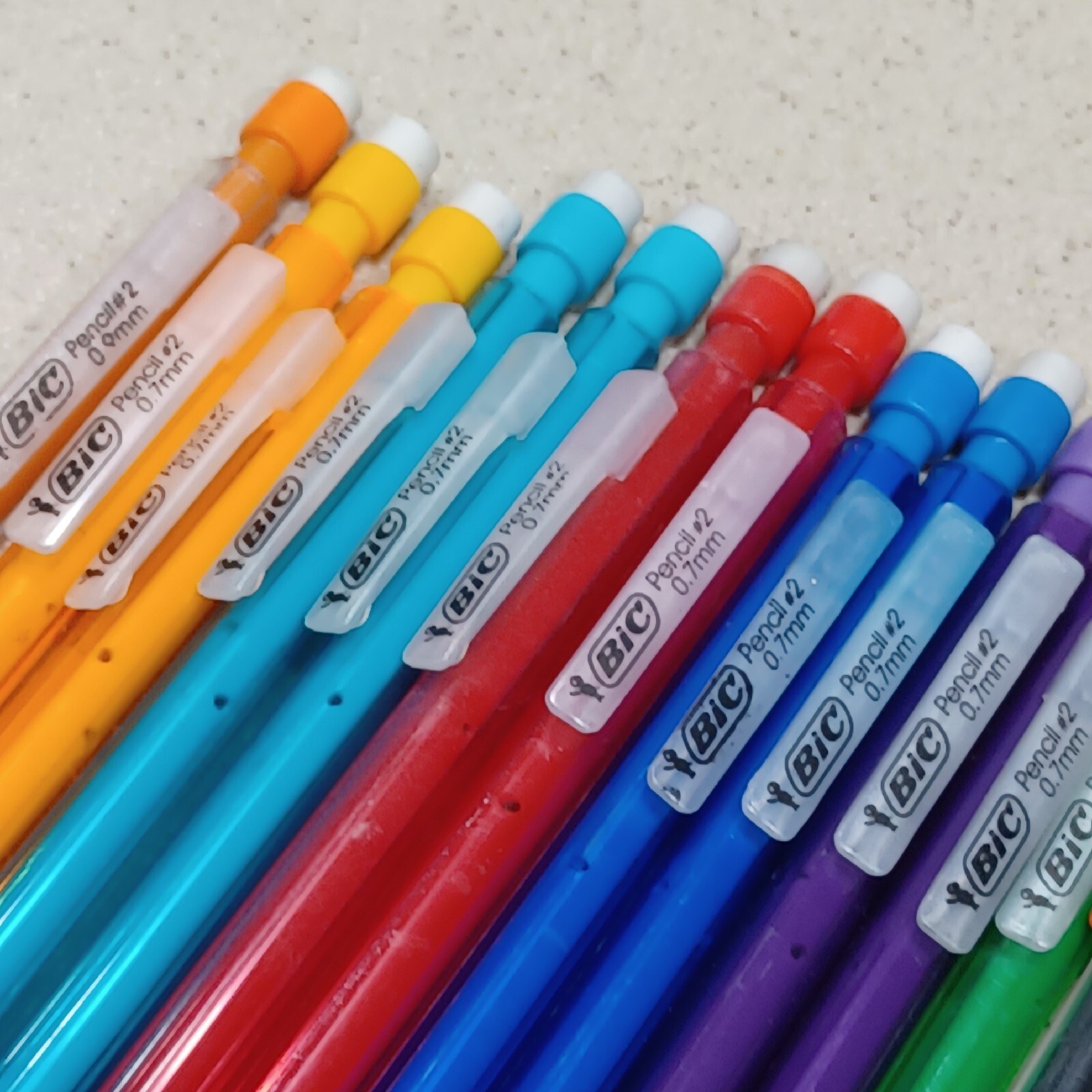 Lot of 40 Mechanical Pencils. Mix Brands 0.5mm,0.7mm & 0.9mm. Pre-owned